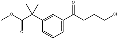 Benzeneacetic acid, 3-(4-chloro-1-oxobutyl)-α,α-dimethyl-, methyl ester Structure