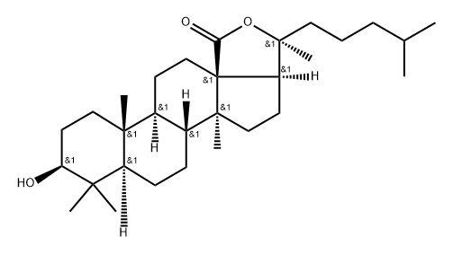 Lanostan-18-oic acid, 3,20-dihydroxy-, γ-lactone, (3β)- (9CI) 구조식 이미지