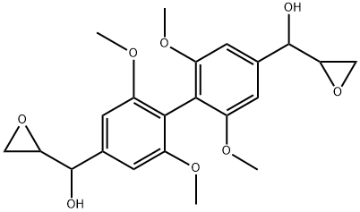 2,6,2’,6’-tetramethoxy-4,4-bis(2,3-epoxy-1-hydroxypropyl)biphenyl Structure