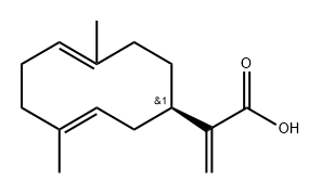 germacra-1(10),4,11(13)-trien-12-oic acid 구조식 이미지