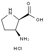 D-Proline, 3-amino-, monohydrochloride, (3S)-rel- 구조식 이미지