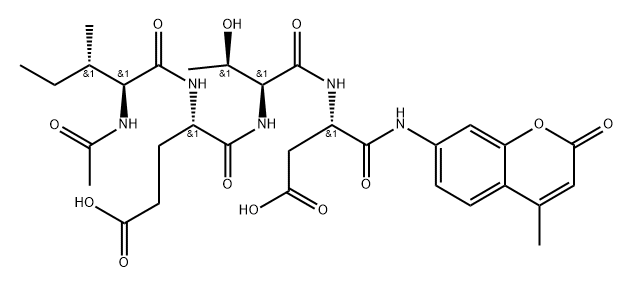 Ac-Ile-Glu-Thr-Asp-AMC Structure