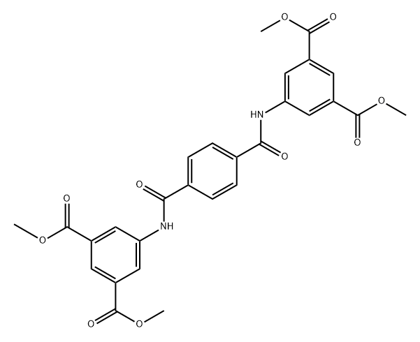 1,3-Benzenedicarboxylic acid, 5,5'-[1,4-phenylenebis(carbonylimino)]bis-, 1,1',3,3'-tetramethyl ester Structure