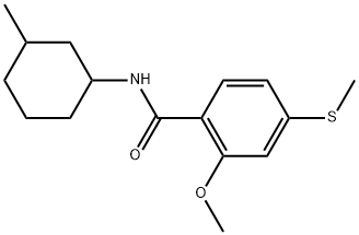 2-Methoxy-N-(3-methylcyclohexyl)-4-(methylthio)benzamide Structure