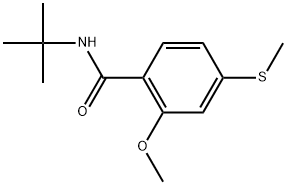 N-(1,1-Dimethylethyl)-2-methoxy-4-(methylthio)benzamide Structure