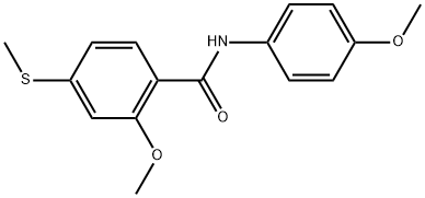 2-Methoxy-N-(4-methoxyphenyl)-4-(methylthio)benzamide Structure