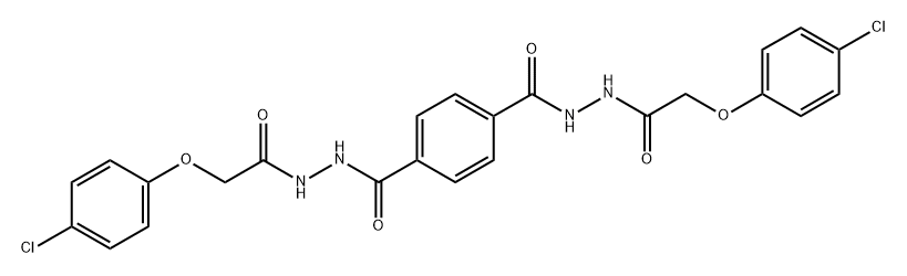 N'1,N'4-bis[(4-chlorophenoxy)acetyl]terephthalohydrazide Structure