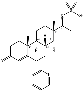 Androst-4-en-3-one, 17-(sulfooxy)-, (17β)-, compd. with pyridine (1:1) Structure