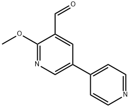 6-methoxy-[3,4'-bipyridine]-5-carbaldehyde Structure