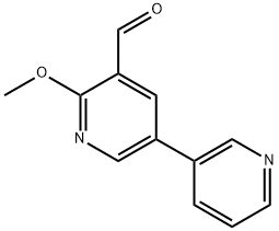 6-methoxy-[3,3'-bipyridine]-5-carbaldehyde Structure