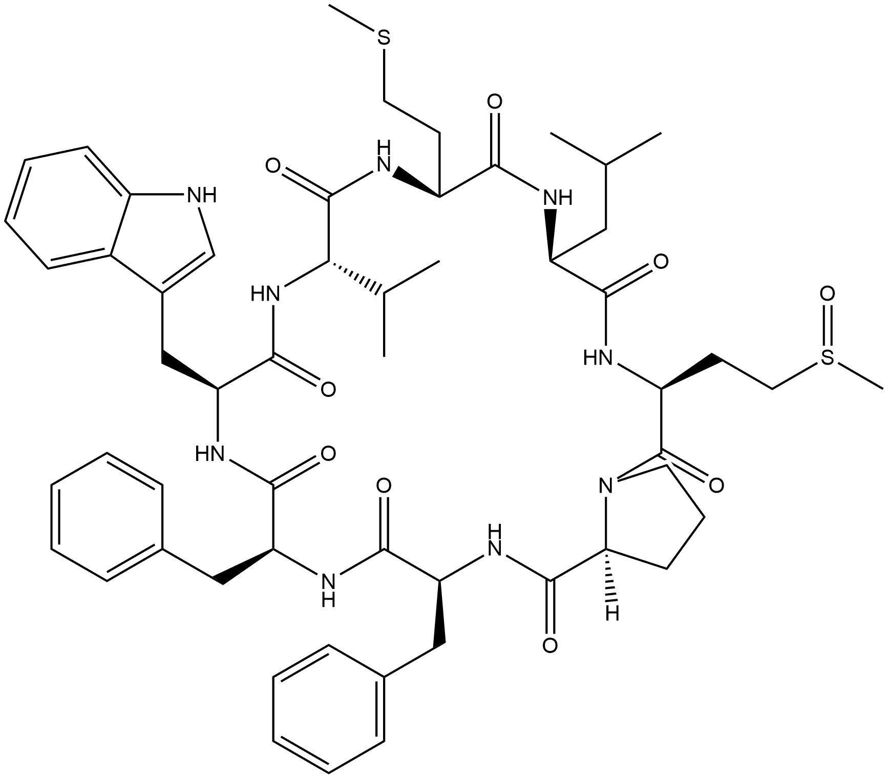 Cyclolinopeptide I Structure
