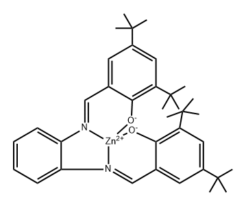 Zinc, [[2,2'-[1,2-phenylenebis[(nitrilo-κN)methylidyne]]bis[4,6-bis(1,1-dimethylethyl)phenolato-κO]](2-)]-, (T-4)- Structure