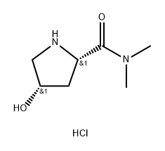 (2S,4S)-4-hydroxy-N,N-dimethylpyrrolidine-2-carb oxamide hydrochloride 구조식 이미지