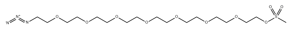 Ethanol, 2-[2-[2-[2-[2-[2-[2-(2-azidoethoxy)ethoxy]ethoxy]ethoxy]ethoxy]ethoxy]ethoxy]-, 1-methanesulfonate Structure