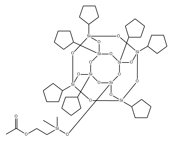 (ACETOXYETHYLDIMETHYLSILYLOXY)HEPTACYCL& Structure