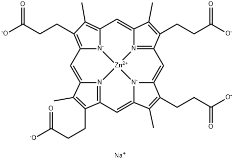 Zn(II) Coproporphyrin III Tetrasodium Salt Structure