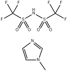 1‐METHYLIMIDAZOLIUM BIS(TRIFLUOROMETHYLSULFONYL)IMIDE 구조식 이미지