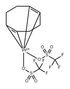 （1,5-cyclooctadiene)platium(II) bis(trifluromethylsulfonate) Structure