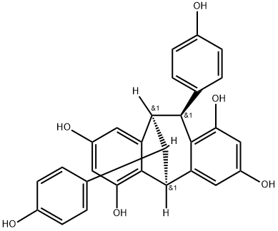 (+)-Isoampelopsin F 구조식 이미지