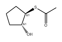 Ethanethioic acid, S-[(1R,2R)-2-hydroxycyclopentyl] ester, rel- (9CI) Structure