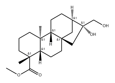 Kauran-18-oic acid, 16,17-dihydroxy-, methyl ester, (4α)- 구조식 이미지