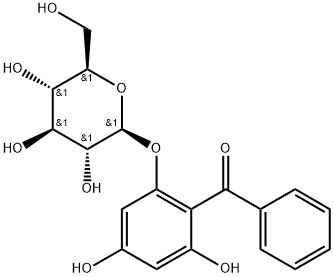 Methanone, [2-(β-D-glucopyranosyloxy)-4,6-dihydroxyphenyl]phenyl- Structure