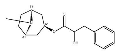 Benzenepropanoic acid, α-hydroxy-, (3-endo)-8-methyl-8-azabicyclo[3.2.1]oct-3-yl ester Structure
