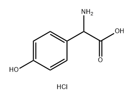 amino(4-hydroxyphenyl)acetic acid hydrochloride Structure