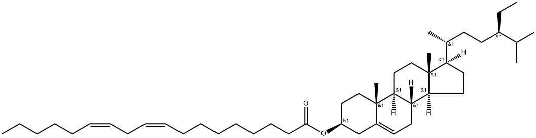 Stigmast-5-en-3-ol, 3-(9Z,12Z)-9,12-octadecadienoate Structure