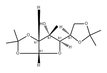 α-D-Allofuranose, 3-C-methyl-1,2:5,6-bis-O-(1-methylethylidene)- 구조식 이미지