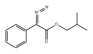 Benzeneacetic acid, α-diazo-, 2-methylpropyl ester Structure