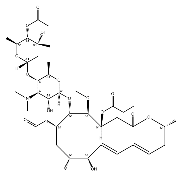 Leucomycin V, 4B-acetate 3-propanoate 구조식 이미지