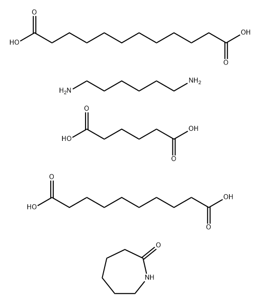 데칸디오산,헥사히드로-2H-아제핀-2-온,1,6-헥산디아민및헥산디오산을함유한도데칸디오산중합체 구조식 이미지