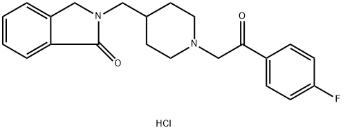 2-{1-[2-(4-fluorophenyl)-2-oxoethyl]piperidin-4-ylmethyl}-2,3-dihydroisoindol-1-one monohydrochloride Structure
