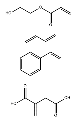 Butanedioic acid, methylene-, polymer with 1,3-butadiene, ethenylbenzene and 2-hydroxyethyl, 2-propenoate Structure