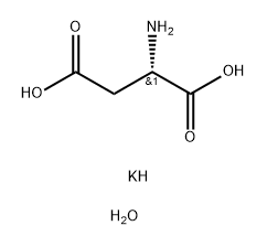 L-Aspartic acid, potassium salt, hydrate (1:1:2) 구조식 이미지