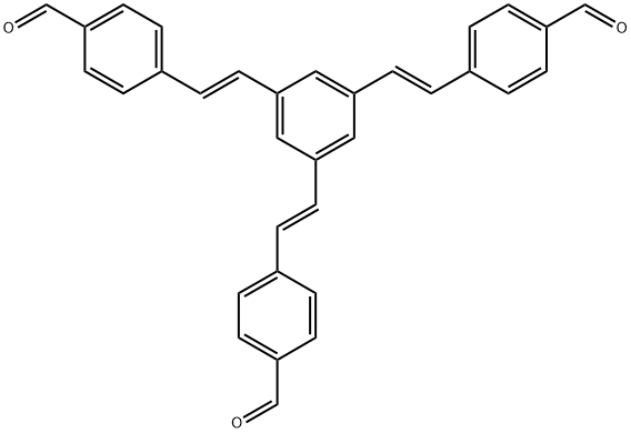 Benzaldehyde, 4,4',4''-[1,3,5-benzenetriyltri-(1E)-2,1-ethenediyl]tris- (9CI) Structure