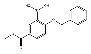 (2-(Benzyloxy)-5-(methoxycarbonyl)phenyl)boronic acid Structure