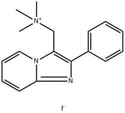 Imidazo[1,2-a]pyridine-3-methanaminium, N,N,N-trimethyl-2-phenyl-, iodide (1:1) Structure