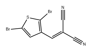 2-((2,5-Dibromothiophen-3-yl)methylene)malononitrile Structure