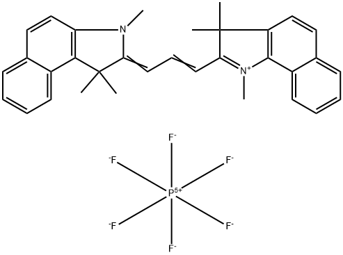 3H-Benz[g]indolium, 2-[3-(1,3-dihydro-1,1,3-trimethyl-2H-benz[e]indol-2-ylidene)-1-propen-1-yl]-1,3,3-trimethyl-, hexafluorophosphate(1-) (1:1) Structure