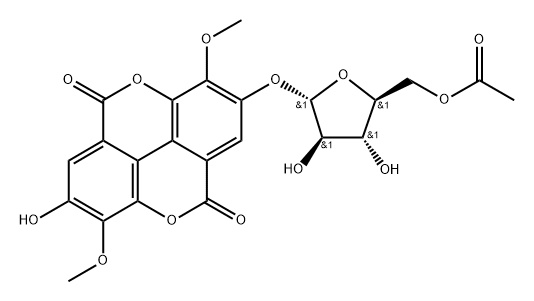 3,8-Di-O-methylellagic acid 2-O-(5'-O-acetyl)arabinofuranoside Structure