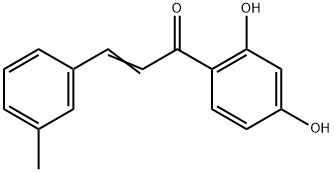 (E)-1-(2,4-dihydroxyphenyl)-3-(m-tolyl)prop-2-en-1-one 구조식 이미지