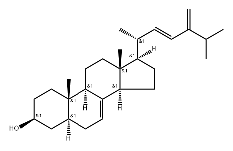 Ergosta-7,22,24(28)-trien-3β-ol Structure