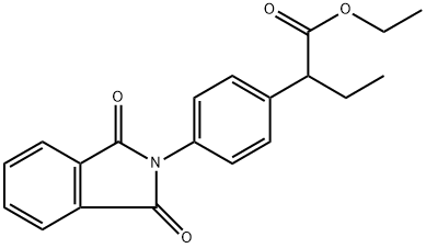 Benzeneacetic acid, 4-(1,3-dihydro-1,3-dioxo-2H-isoindol-2-yl)-α-ethyl-, ethyl ester 구조식 이미지