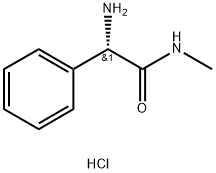 Benzeneacetamide, α-amino-N-methyl-, hydrochloride (1:1), (αS)- Structure