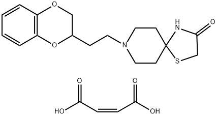 8-(2-(2,3-Dihydrobenzo[b][1,4]dioxin-2-yl)ethyl)-1-thia-4,8-diazaspiro[4.5]decan-3-one maleate 구조식 이미지