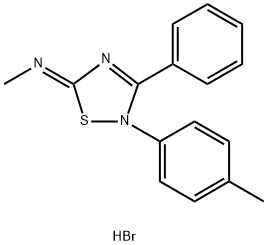 N-[2-(4-methylphenyl)-3-phenyl-1,2,4-thiadiazol-5(2H)-ylidene]-methanamine monohydrobromide Structure