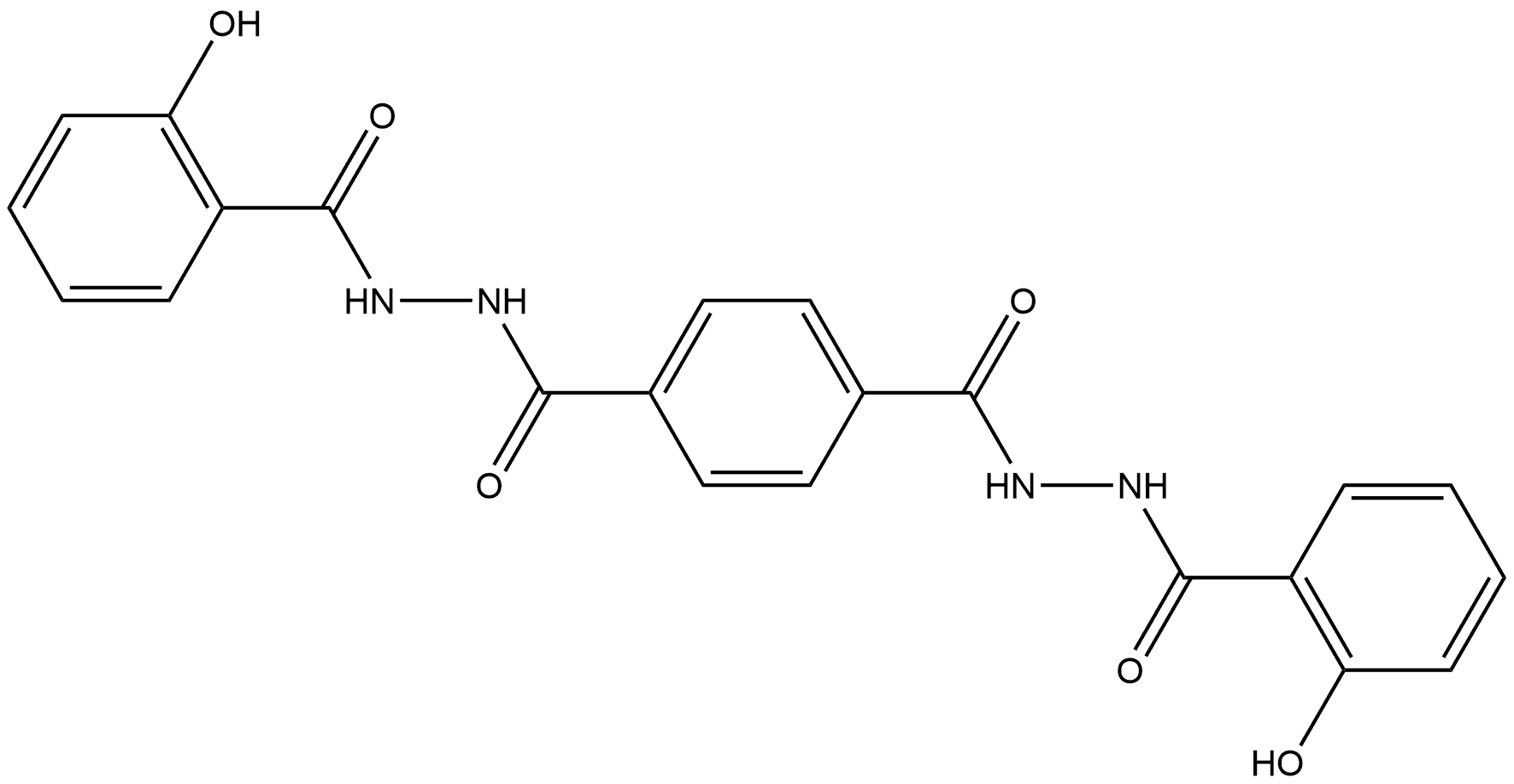 N'1,N'4-bis(2-hydroxybenzoyl)terephthalohydrazide Structure