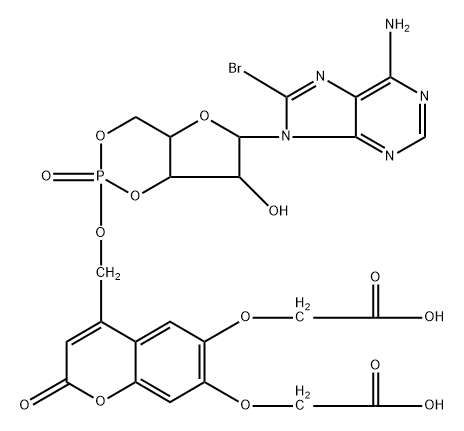 BCMCM-caged 8-Br-cAMP Structure